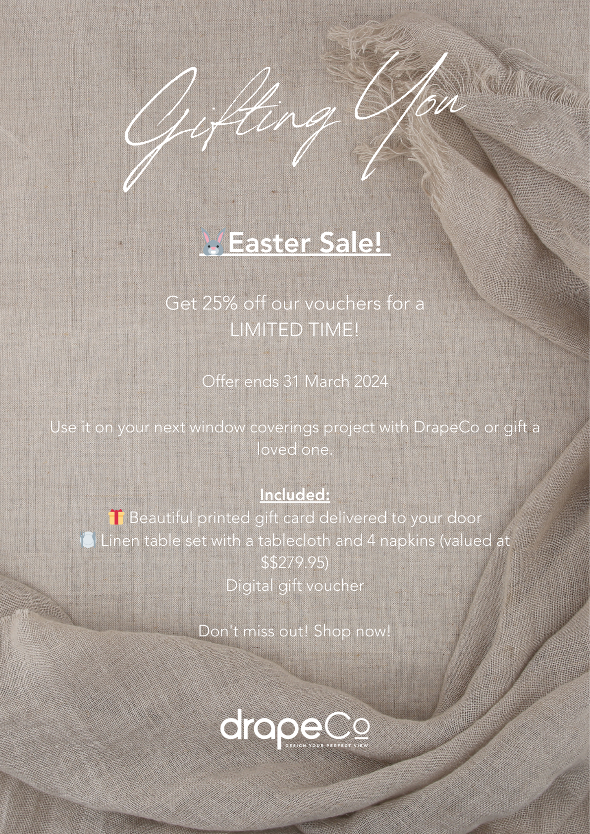 Gift Vouchers (25% Off Easter Sale Applied At Checkout)