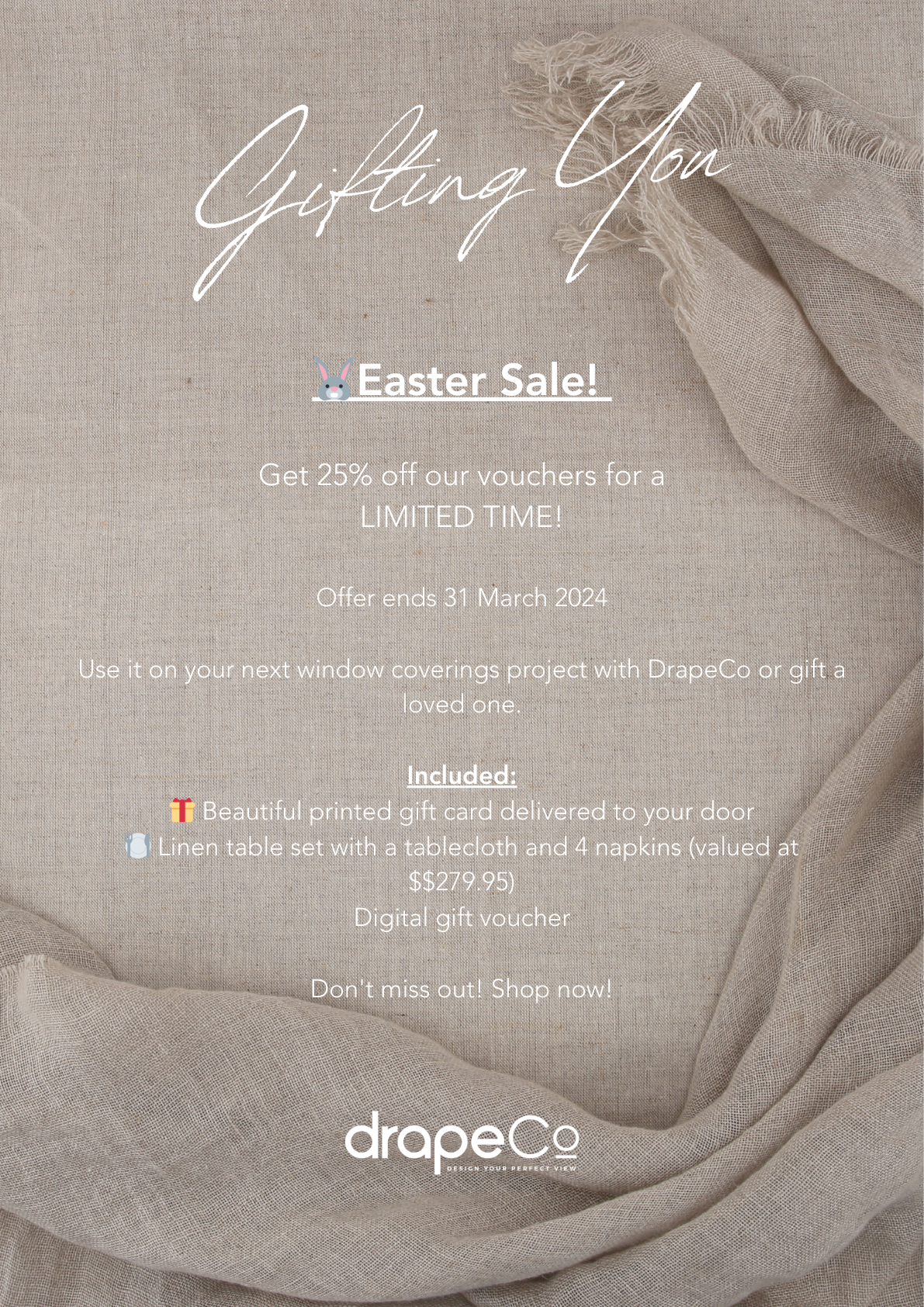Gift Vouchers (25% Off Easter Sale Applied at Checkout)